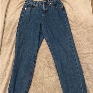 Dark denim mom jeans